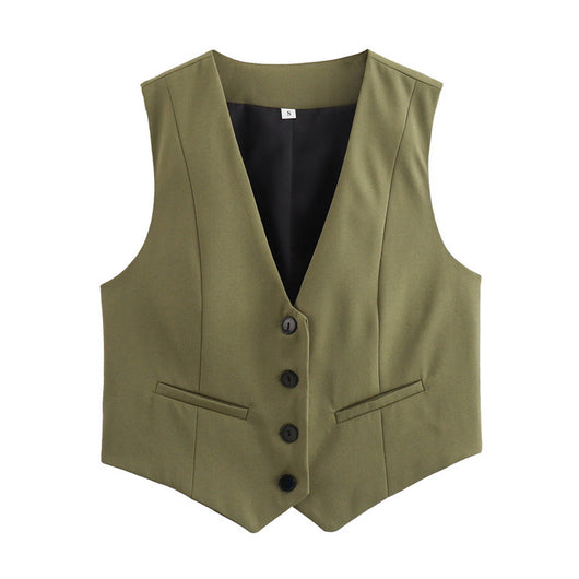 Chaleco Multicolor Suelto con Botones Decorativos Versátil para Mujer - Image 17