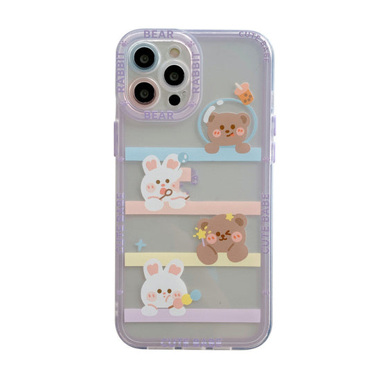 Funda para Celular con Diseño Adorable de Conejo y Oso Cartoon - Image 6