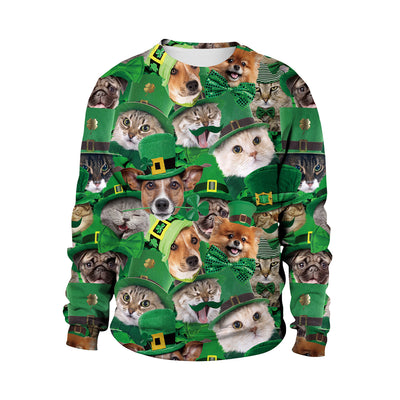 Sudadera de Pareja Día de San Patricio - Diseño Verde Festivo para Hombre - Image 7