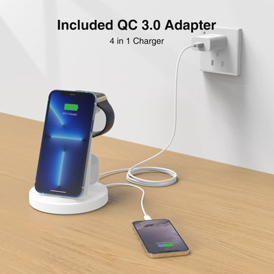 Cargador Inalámbrico Magnético 3 en 1 con Soporte para Celular - Image 14