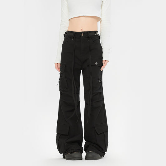 Pantalones Cargo Retro con Cordones Otoño Invierno