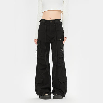 Pantalones Cargo Retro con Cordones Otoño Invierno