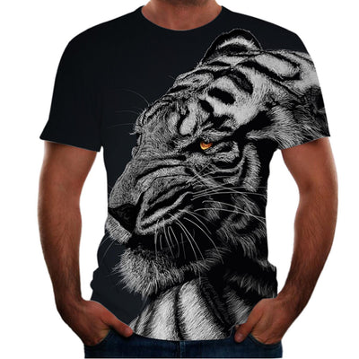 Camiseta Estampado Animal 3D para Hombre Manga Corta - Image 3