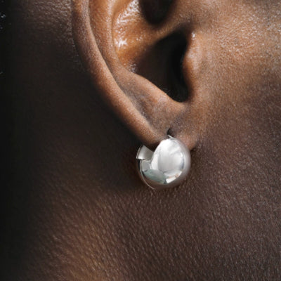 Aretes de Plata Esterlina S925 para Hombre - Estilo Hip-hop Urbano - Image 4