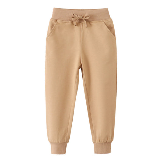 Pantalones Infantiles de Color Liso para Otoño e Invierno