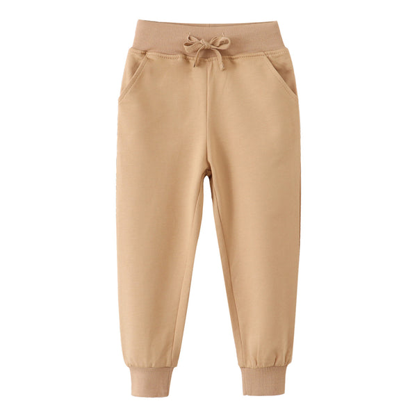 Pantalones Infantiles de Color Liso para Otoño e Invierno