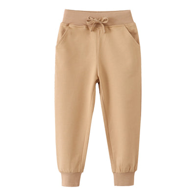 Pantalones Infantiles de Color Liso para Otoño e Invierno