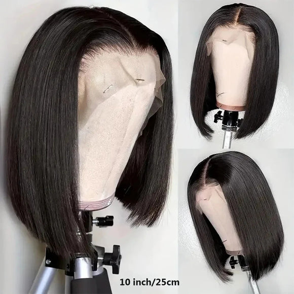 Peluca Bob Liso 13x4 Cabello Brasileño 200 Densidad