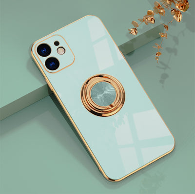 Funda para Teléfono con Anillo Galvanizado Color Sólido - Image 25