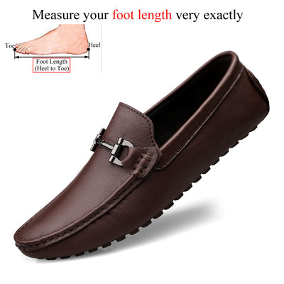 Mocasines de Cuero Genuino para Hombre - Zapatos Casuales de Diseño - Image 14