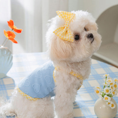 Chaleco Arnés con Moño y Textura Alivio Cardíaco para Perros Pequeños