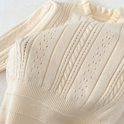 Blusa Tejida para Bebé Niña con Cuello Hueco y Detalle Stringy - Image 8