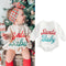 Conjunto Navideño con Volantes para Bebé Niña y Niño de Manga Larga