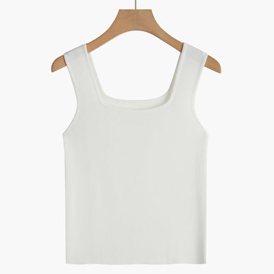 Conjunto de Camisola Cuello Cuadrado sin Mangas para Mujer - Image 3