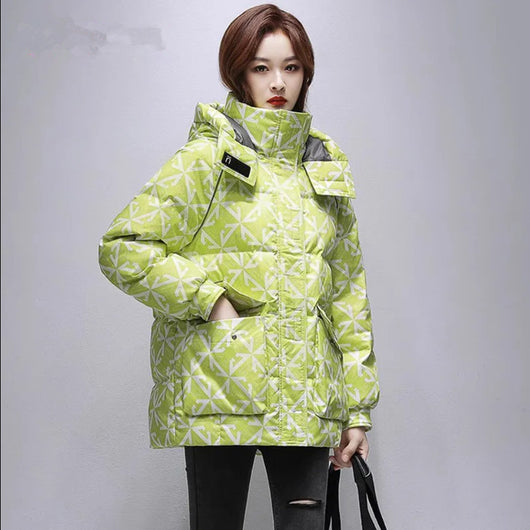 Chaqueta Acolchada de Algodón para Mujer - Largo Medio