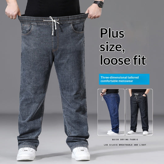 Pantalones Holgados de Cintura Elástica para Hombre Talla Grande