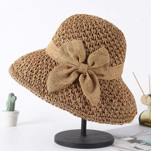 Sombrero de Paja Japonés con Moño Simple - Versátil para Todos los Estilos - Image 14