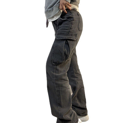 Jeans Casuales Multibolsillos con Efecto Desgastado - Image 2