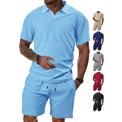 Conjunto Deportivo Casual Hombre Tela Transpirable Cuello Redondo - Image 6