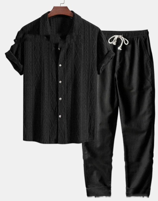 Traje Holgado de Manga Corta para Hombre - Image 5