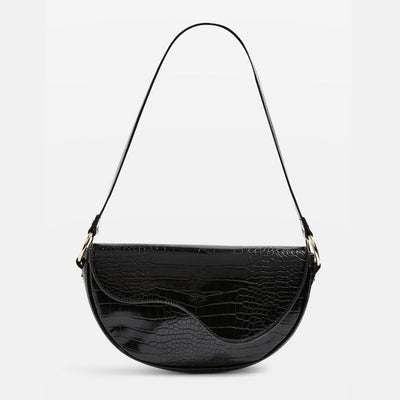 Bolso Bandolera Media Luna con Textura y Diseño Exclusivo - Image 6