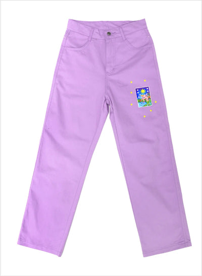 Jeans Morados Holgados de Cintura Media para Mujer - Image 15