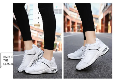 Zapatillas Deportivas para Mujer de Cuero con Suela Gruesa y Transpirabilidad - Image 20
