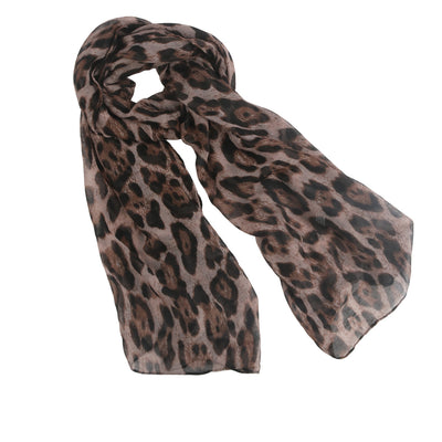 Pañuelo de Seda con Estampado Leopardo Clásico para Mujer - Image 7