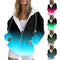Chaqueta Hoodie Navideña con Estampado Digital 3D para Mujer
