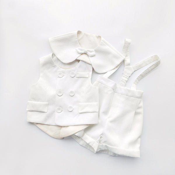 Chaleco Casual Blanco para Niños - Conjunto Elegante - Image 5