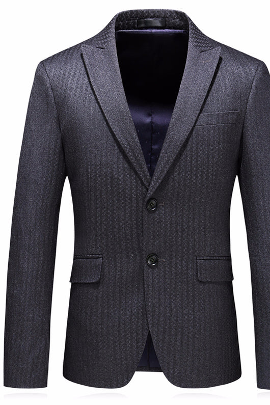 Chaqueta de Traje Casual Ejecutivo Otoño Rayas Flores Talla Grande Hombre - Image 9