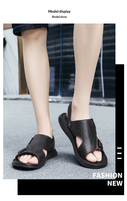 Sandalias de Cuero para Hombre con Suela Gruesa Antideslizante - Image 11