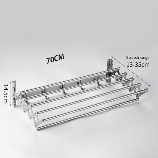 Estante de Acero Inoxidable para Baño sin Perforaciones - Toallero Extensible - Image 14