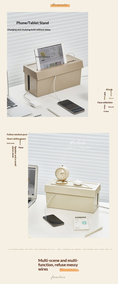 Organizador de Cables y Regleta de Enchufes con Caja de Almacenamiento - Image 8