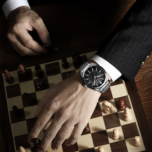 Reloj Empresarial Impermeable para Hombre con Cierre de Barra - Image 22