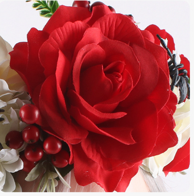 Diadema de Rosas de Simulación para Fiestas de Halloween y Navidad - Image 9