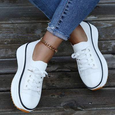 Zapatillas Planas Casual con Punta Redonda y Plataforma Gruesa - Image 3
