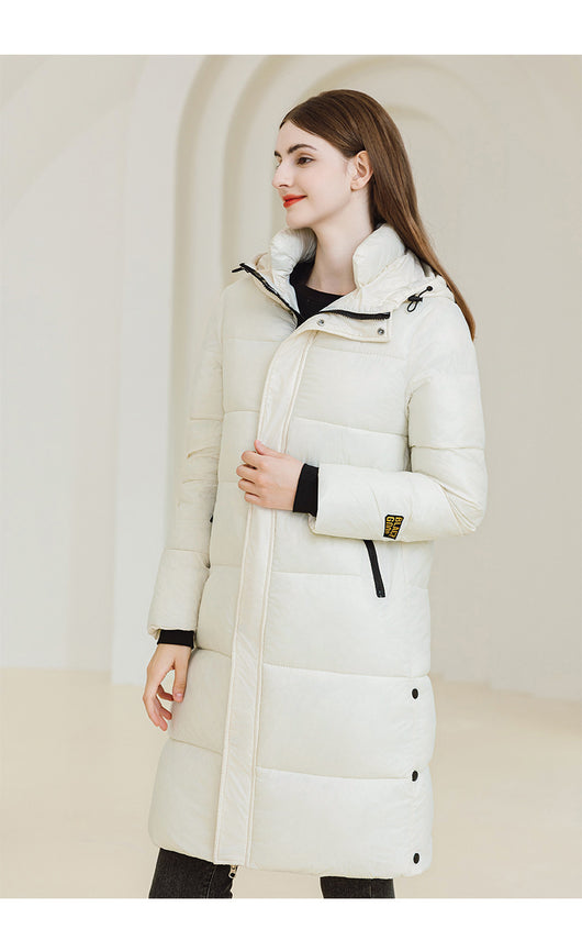 Abrigo Largo de Invierno con Capucha y Bolsillos - Chaqueta de Algodón para Mujer - Image 14