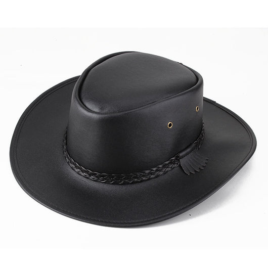 Sombrero Vaquero de Ala Ancha con Cordón de Cuero Genuino - Image 10