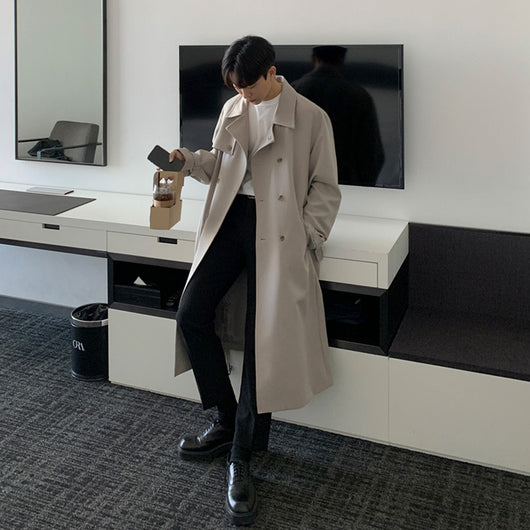 Abrigo Ejecutivo Británico Versión Coreana para Hombre - Image 31