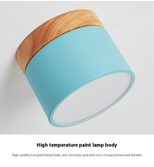 Lámpara de Madera Maciza para Pasillo y Balcón - Diseño Minimalista Macaron - Image 21