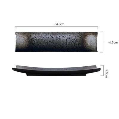 Plato Rectangular Negro para Sushi y Comida Asiática - Image 13
