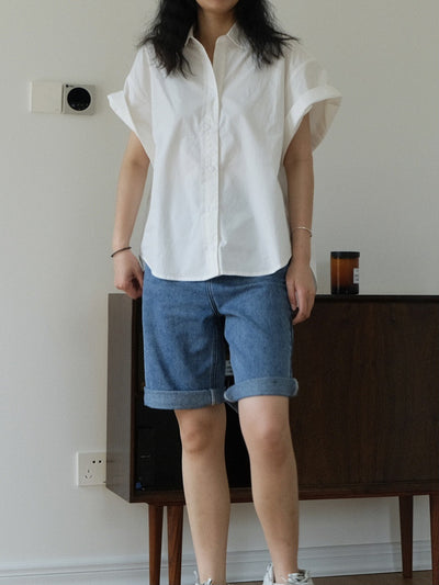 Camisa Holgada Enrollable de Algodón Japonés Refrescante - Image 52