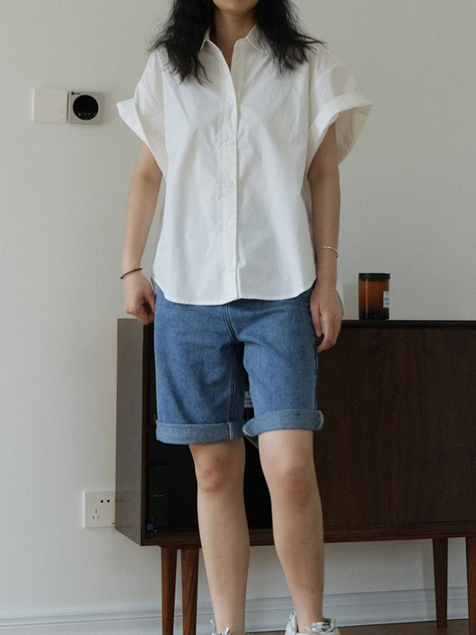 Camisa Holgada Enrollable de Algodón Japonés Refrescante - Image 52