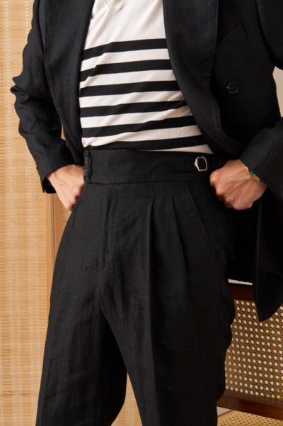Pantalón de Vestir Italiano con Pinzas Dobles y Hebilla Paris para Hombre - Image 7