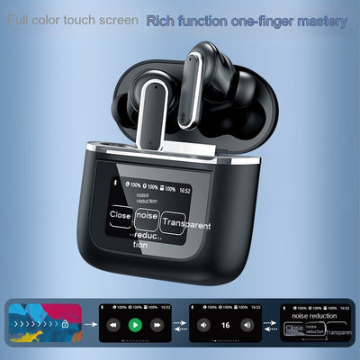 Auriculares Bluetooth con Pantalla Táctil Inteligente - Batería Extendida y Cancelación de Ruido - Image 4