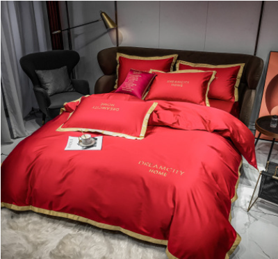 Juego de Cama Matrimonial Bordado Algodón Puro 4 Piezas Ala Ancha - Image 20
