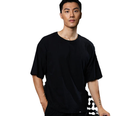 Playera Suelta de Algodón Rasgada para Hombre - Image 5