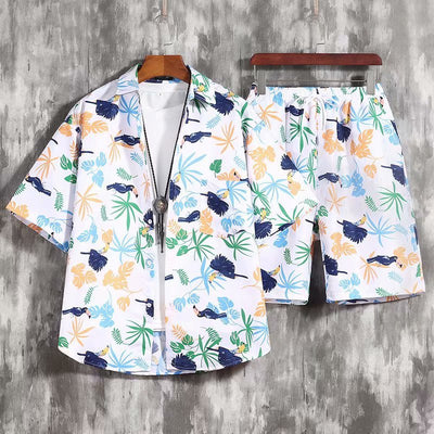 Conjunto de Playa Floral para Hombre - Camisa y Pantalones Cortos - Image 6