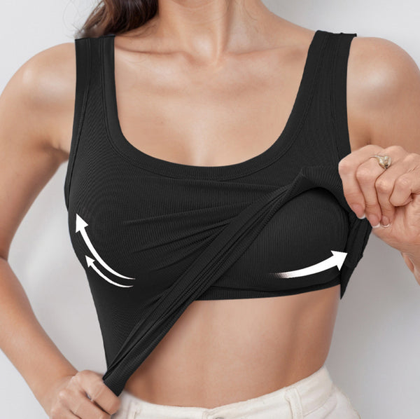 Chaleco Deportivo Cuello Tipo U Hombros Anchos Colores Sólidos - Image 5